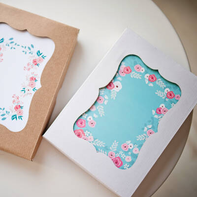 Box insert 10x15 cm turquoise - 10 pc