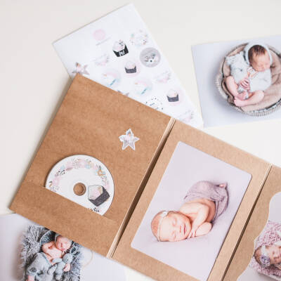 Maxi-accordition album 15x23 cm kraft