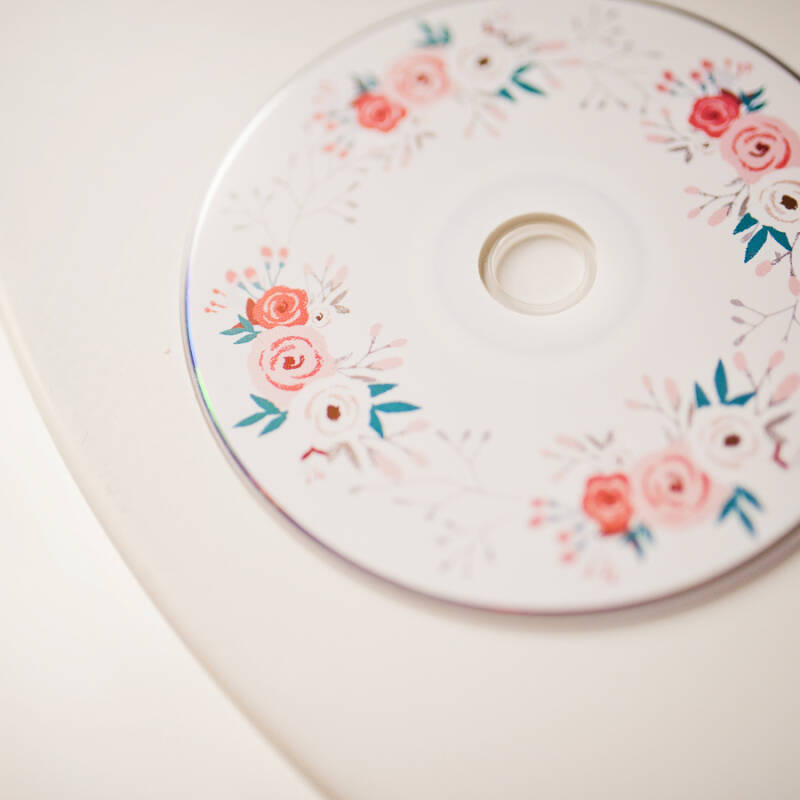 DVD with floral print