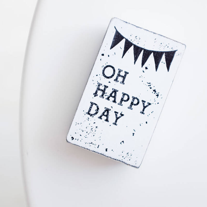 Vintage stamp happy day