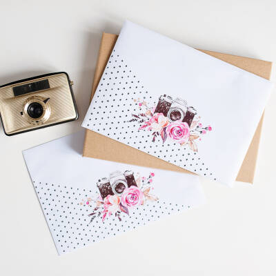 Photo envelope 15x23 Dots Flowers