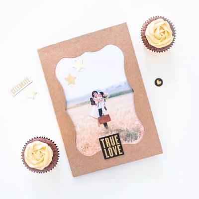 Maxi-accordition album 15x23 cm kraft